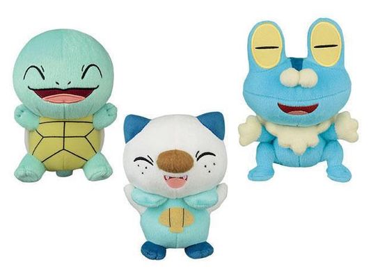 POKÉMON SUN & MOON ROUND PLUSH SQUIRTLE･OSHAWOTT･FROAKIE