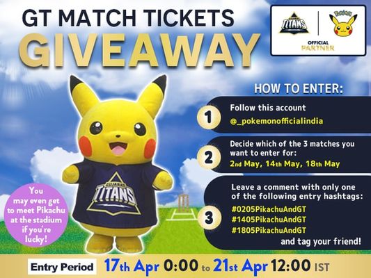 Terms and Conditions for Gujarat Titans Tickets Giveaway