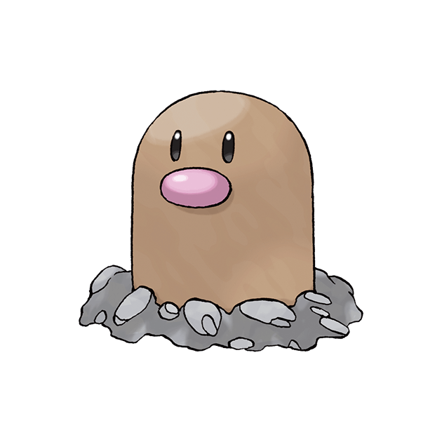 Diglett - #050 -  Pokédex